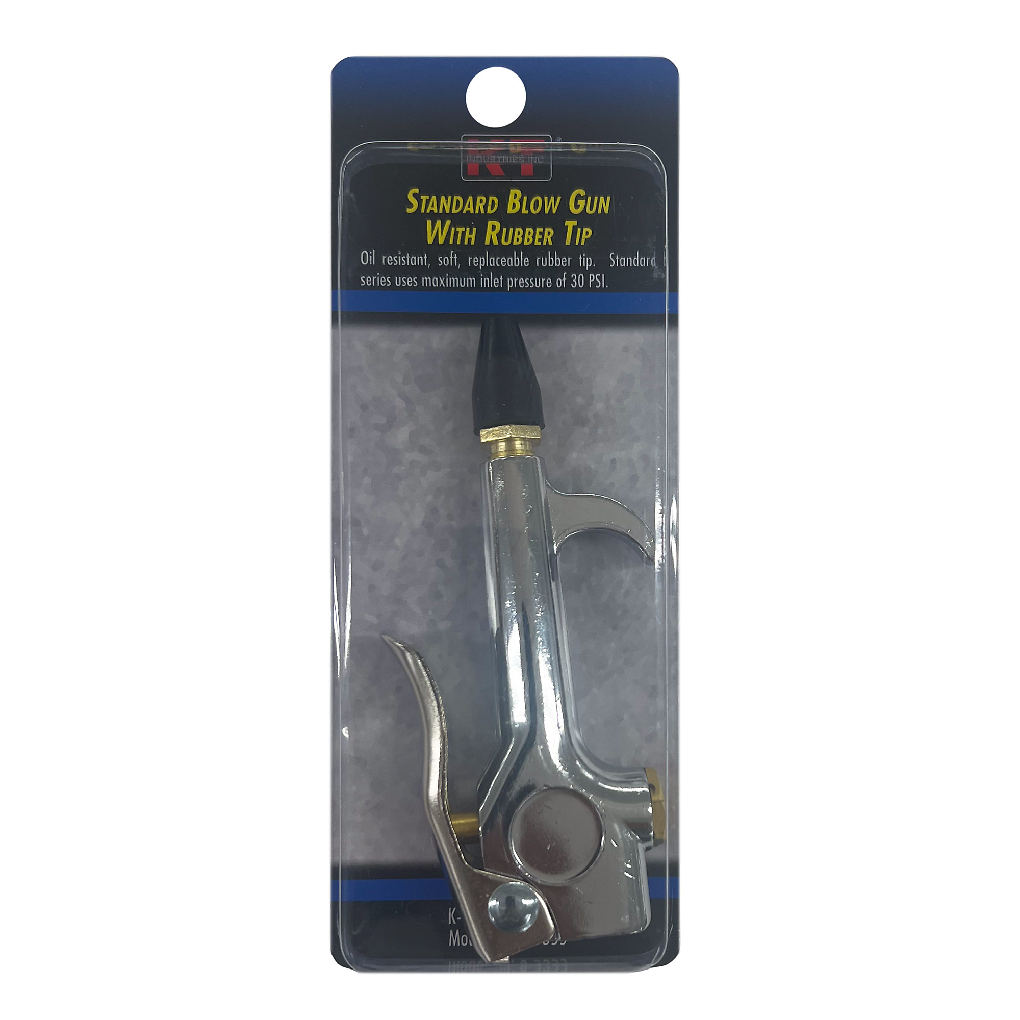 K-T Industries Blow Gun with Rubber Tip — Oil-Resistant, 30 PSI, Model# 6-5355